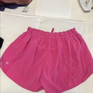 lululemon athletica Bright Hot Pink Elastic Waist Athletic Shorts